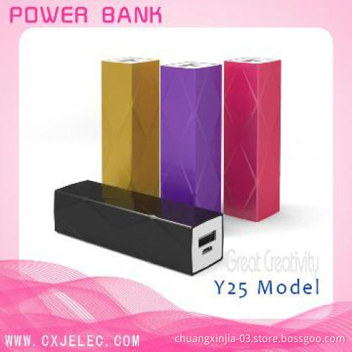 Fashion and colorful external USB Charger for mobile phone 2600mahx